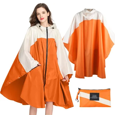 Produktbild von Elzusha – Leichter, wasserdichter Regenponcho für Damen und Herren – winddicht und wiederverwendbar