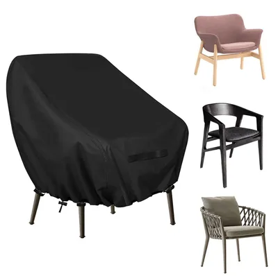 Image de Housse de protection imperméable pour chaises de jardin, en tissu Oxford 420D, dimensions 89x97x74 cm, 1 pièce