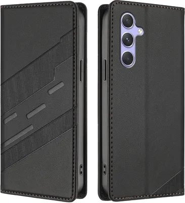 Obrázek produktu pro Pouzdro pro Samsung Galaxy A54 5G,Polyuretankožené peněženkové pouzdro s přihrádkou na karty a funkcí stojánku Schwarz