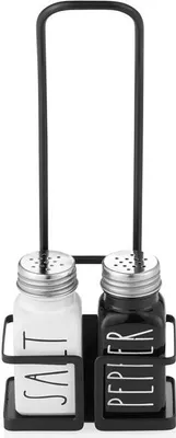 Produktbild von Menage 2-teilig, Salz & Pfeffer, 10 x 8 cm, Edelstahl, Metall, Glas