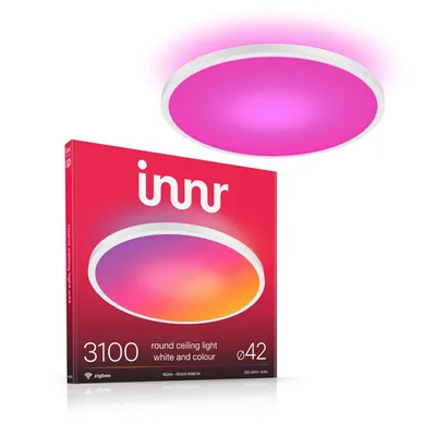 Produktbild von Innr Smart LED Deckenlampe 42cm, Zigbee, funktioniert mit Hue*, White & Color, Deckenleuchte Wohnzimmer, RGB LED Lampe Dimmbar, 3100 Lumen