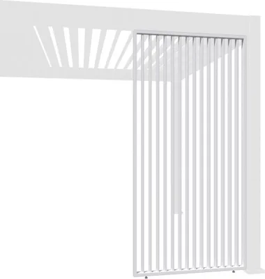 Produktbild von Vertikale Lamellenwand für Pergola | aus Aluminium | 3 Maße | Weiß