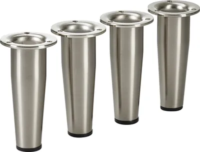 Produktbild von 4 Stück Möbelfuß FOX-TROT Höhe 120 mm Edelstahloptik