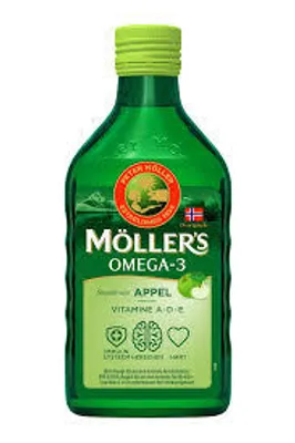 Produktbild von Mller's Dorschleberl Omega-3 mit grnem Apfelgeschmack, 250 ml