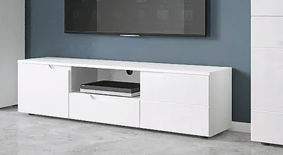 Immagine prodotto di Base TV Paris 160x40x43,7cm bianco lucido 2 ante senza maniglie