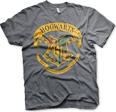 Produktbild von Harry Potter - Hogwarts Crest T-Shirt - Small - Dark-Heather