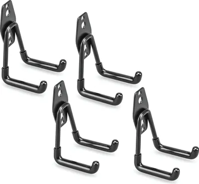 Produktbild von Set mit 4 Doppelwandhaken (schwarz)