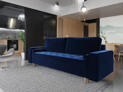 Produktbild von Sofa 3-Sitzer BELANO mit Schlaffunktion Blau