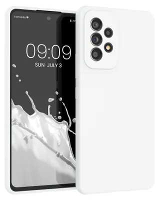 Produktbild von kwmobile Handyhülle für Samsung Galaxy A53 5G Hülle - Case Silikon - Kabelloses Laden - Schutzhülle Cover in Weiß matt