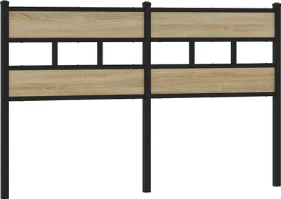 Produktbild von vidaXL Ersatz-Kopfteil Sonoma-Eiche 140 cm Eisen und Holzwerkstoff