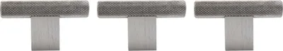 Immagine prodotto di Natural Goods Berlin Maniglia per mobili WAAGE, pomello per mobili, maniglia per armadi, pomello per cassetti e porte, argento, 3 pezzi