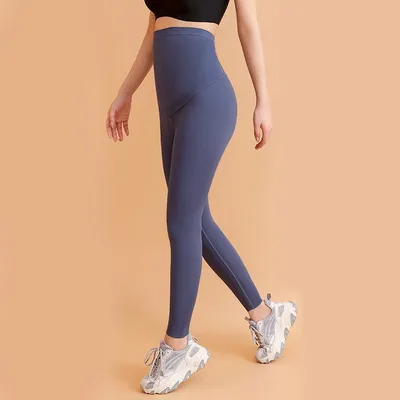 Produktbild von Grenzüberschreitende Großhandelsmutterschaft Herbst Haifischhosen Leggings für Oberbekleidung Schwangerschaftshosen Sport Yogahosen blau XXL