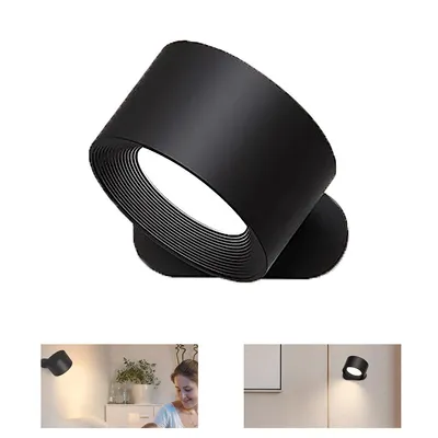 Produktbild von LED Wandleuchte Innen, Wandlampe mit Akku 1 Stück,Touch Control 3 Helligkeitsstufen, 360° drehbare, für Wohnzimmer Schlafzimmer TreppenhausFlur