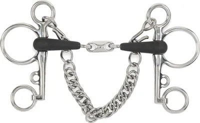 Produktbild von Equirubber - "Equikind+" Doppelt-gebrochene Kandare ER800 (5,5 in) (Silber/Schwarz)