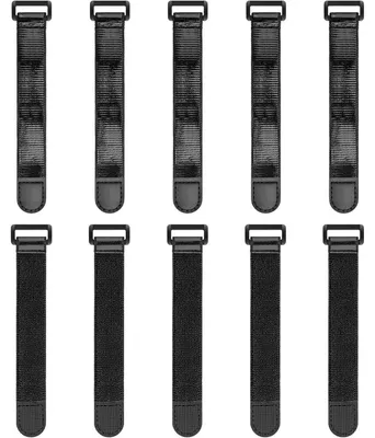 Obrázek produktu pro Gumičky s přezkou, balení 10 kusů, rozměry 15 x 2,5 cm, elastické, určené k organizaci a upevňování