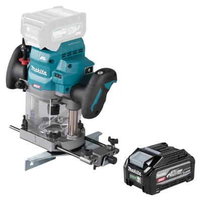 Produktbild von Makita RP 001 GU1 Akku Oberfräse 40 V max. 12 mm Brushless + 1x Akku 4,0 Ah - ohne Ladegerät