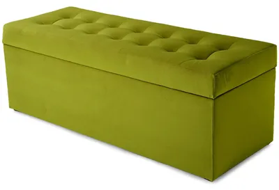 Obrázok produktu pre MG Design, zelený taburet s úložným priestorom, 45x120 cm - objem úložného priestoru 140 litrov, nosnosť do 300 kg, jemný a lesklý povrch, ľahko sa udržiava, vhodný do obývačky a predsiene