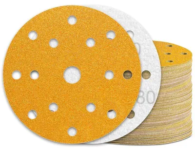 Produktbild von Schleifpapier Klett 150mm Körnung 80 15 Loch 60 Stück für Exzenterschleifer