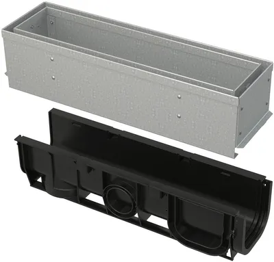 Productafbeelding van Alcadrain AVZ101S-R121R: Revisiedeel voor goten, asymmetrisch, 100 mm, verzinkt