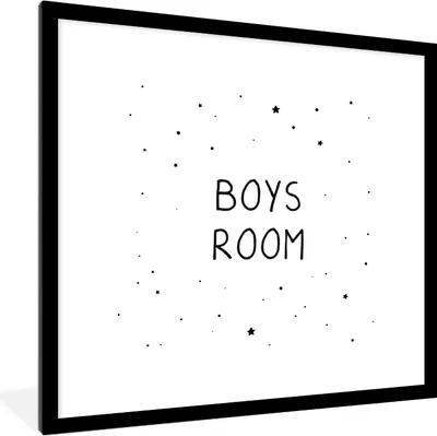 Produktbild von MuchoWow® Gerahmtes Poster Zitate - Jungenzimmer - Sprichwörter - Jungen - Kind 40x40 cm - Poster mit Schwarzem Bilderrahmen Wandposter Rahmen Foto Bilder - Poster - Plakat im Rahmen