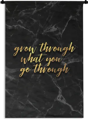Produktbild von MuchoWow® Wandteppich Wandbehang Zitate - Motivation - Gold - Marmor 120x180 cm Tapisserie Dekoration Wandtuch - Schlafzimmer - Dekorationen für das Haus