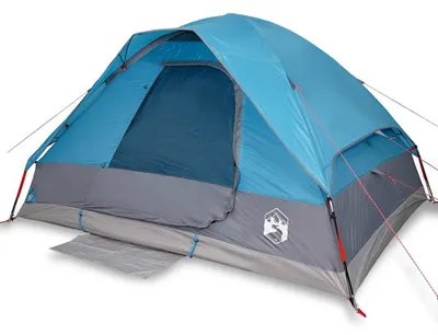 Immagine prodotto di vidaXL Tenda da campeggio a cupola 4 persone Blu Impermeabile