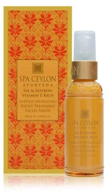 Produktbild von Intensiv feuchtigkeitsspendendes Safran-Nachtserum – für trockene Haut und ihre Regeneration – mit Vitamin E – SAL & SAFFRON