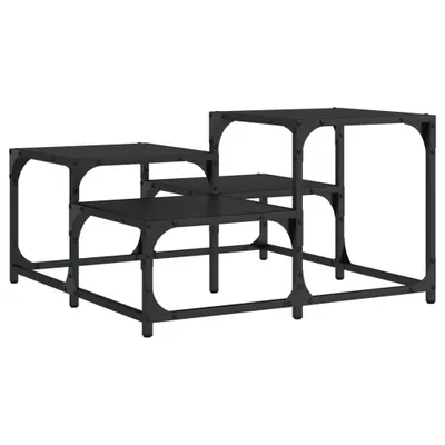 Produktbild von vidaXL Couchtisch Schwarz 68x68x40 cm Holzwerkstoff