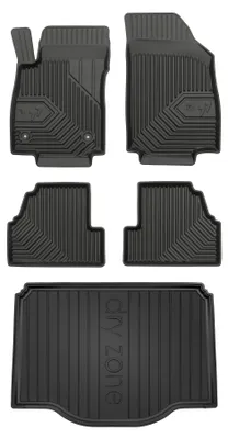 Productafbeelding van Rubberen automatten + kofferbakmat voor Opel Mokka A 2012-2019 (SUV/crossover) – 5-delig, zwart, op maat – Wielganizator