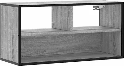 Zdjęcie produktu dla vidaXL Szafka pod TV szara Sonoma 80x31x39,5 cm materiał drewnopochodny i metal