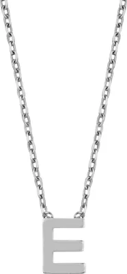 Produktbild von Geschenk für sie New Bling 9NB-907E Silberne Halskette Damen - Buchstabenanhänger - E - Initialschmuck - Farbe Silber
