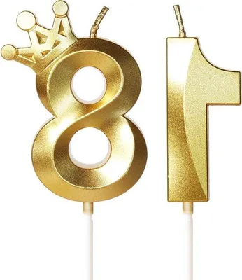 Immagine prodotto di Candeline di compleanno in oro giallo con , 2 pezzi, lunghe 185 cm, non profumate