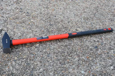 Produktbild von SCHLOSSERHAMMER Fiberglasstiel Antirutschgriff HAMMER Werkzeugstahl 3000 Gramm