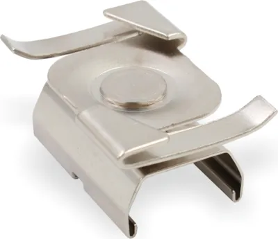 Produktbild von Kombination Deckenclip für 24mm Rasterdecke und STUCCHI / EUTRAC ONETRACK Stromschienenklammer | vernickelt