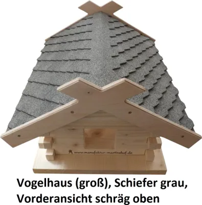 Produktbild von Vogelhaus (groß), Schiefer grau