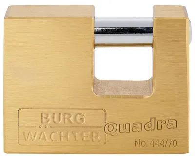 Produktbild von Zylinder-Vorhangschloss Burg-Wächter 444 70 Quadra, quadratisch, Messing