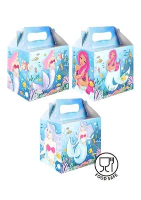 Produktbild von Meerjungfrau Party Geschenkbox 14cm