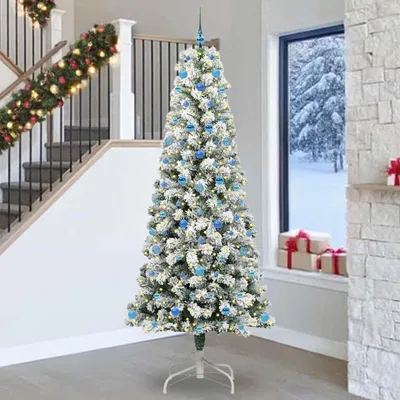 Obrázok produktu pre Maison Exclusive - Umelý skladací vianočný stromček zelený a biely 240 cm