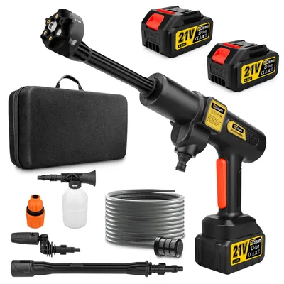 Akku-Hochdruckreiniger 3000 W, 135 bar, 20 l/min, 2×4,0 Ah Akku