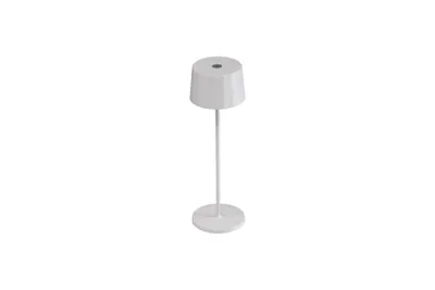 Obrázok produktu pre Kettler LED stolová lampa RIBBED Ø 11 cm, výška 35 cm, hliník matná biela / polykarbonát - Špeciálna ponuka