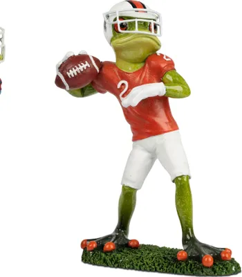 Produktbild von Dekofigur Frosch Footballspieler rot H. 17cm grün Formano Froschhausen