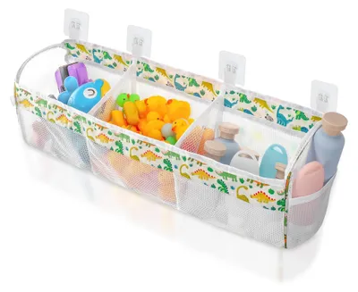Immagine prodotto di Dailygoody - Giocattoli da bagno - Sacchetto portaoggetti - 60 cm - Organizzatore per il bagno - Borsa in rete per bambini - Per accessori da bagno e giocattoli