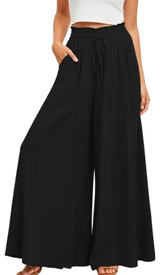 Produktbild von Omgoods – Damen Palazzo-Hose, hohe Taille, lässig und leicht