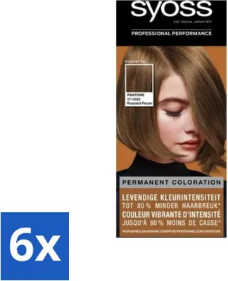 Zdjęcie produktu dla Syoss – farba do włosów – Pantone 6-66 Prażone orzechy pekan – 1 farba do włosów – opakowanie promocyjne – 6 sztuk