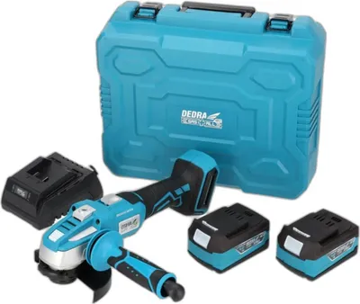 Immagine prodotto di Set Di Utensili In Valigetta Dedra Sas+All Ded7030A10, Smerigliatrice Angolare, Due Batterie Da 4Ah, Caricabatterie