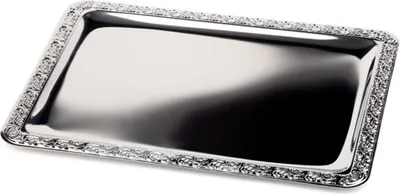 Imagen del producto de APS 388 APS Tablett "SCHÖNER ESSEN", (B)530 x (T)320 mm, silber