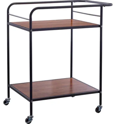 Produktbild von Küchenwagen mit 2 Ablageböden, auf Rollen, 62,5 x 43 x 73,5 cm