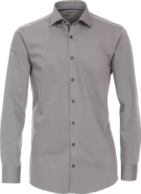 Produktbild von VENTI Herren Businesshemd Langarm Kent Modern-Fit Silbergrau 40