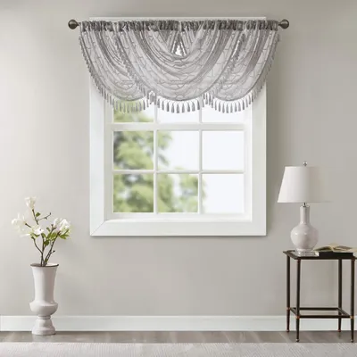 Lambrequin Grau 96,5x116,8 cm 8 Paneele Polyester