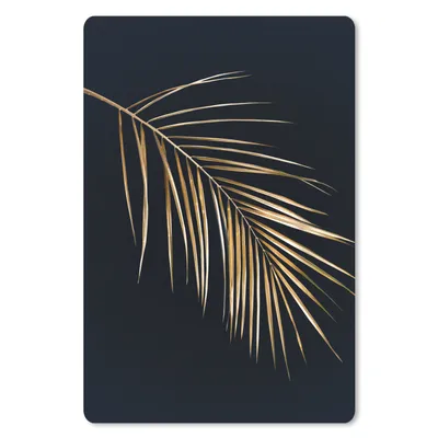 Produktbild von MuchoWow® Mauspad Mousepad Pflanzen - Gold - Schwarz - Blätter - Luxus 18x27 cm - Mousepads - Maus Mat - Pad - Mausunterlage